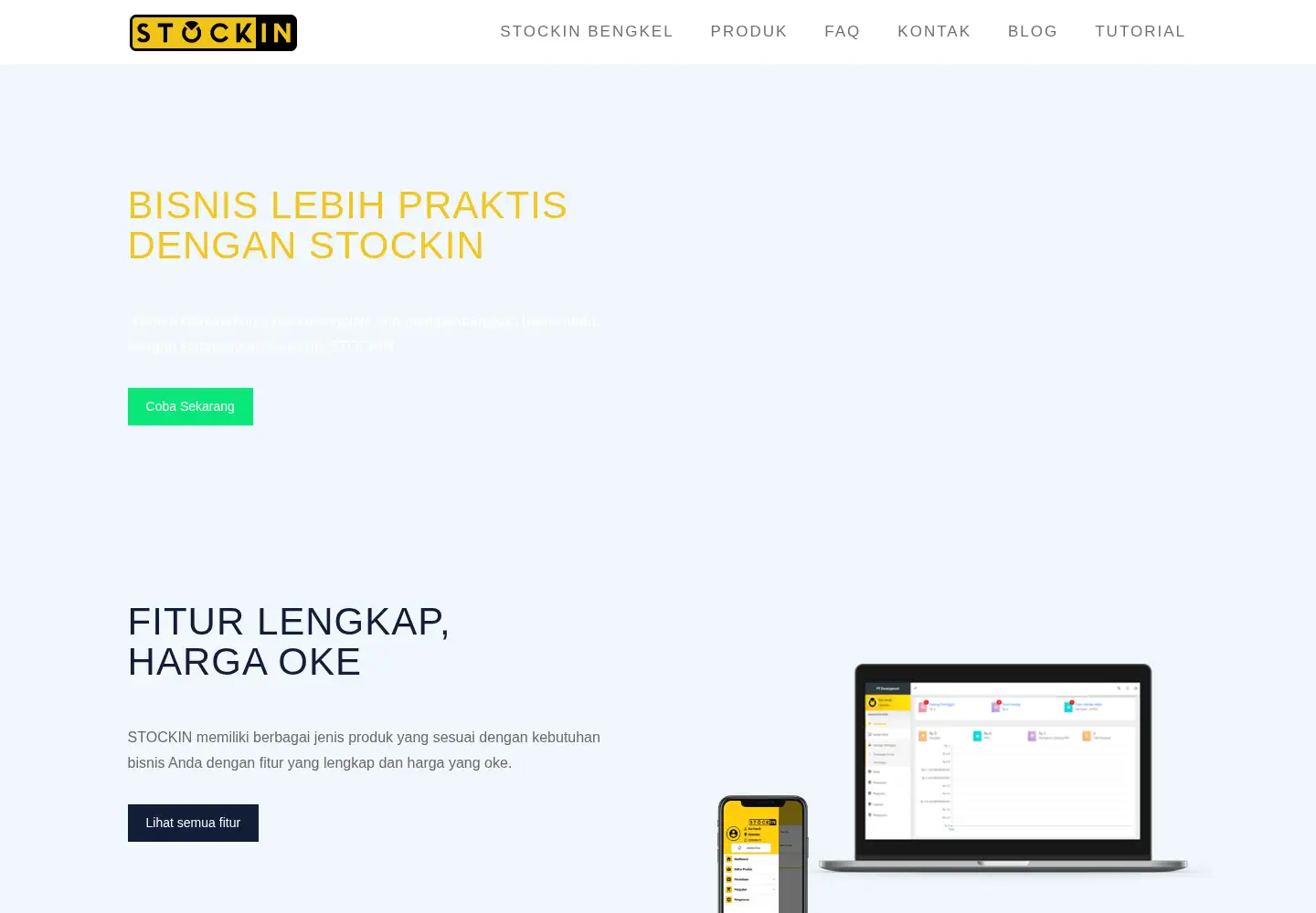 Captured homepage of stockin.co.id in the current scan