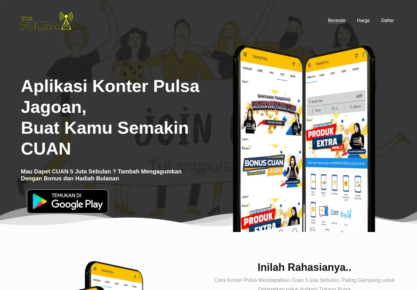 Captured homepage of tukangpulsa.co.id in the current scan