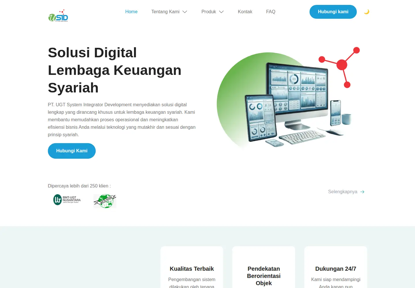 Captured homepage of usid.co.id in the current scan