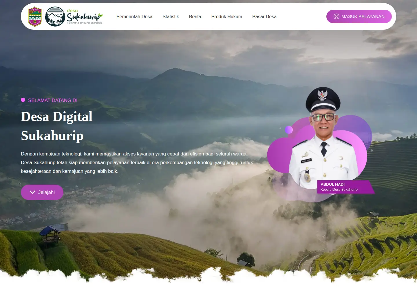 Screenshot of sukahurip-cihaurbeuti.desa.id