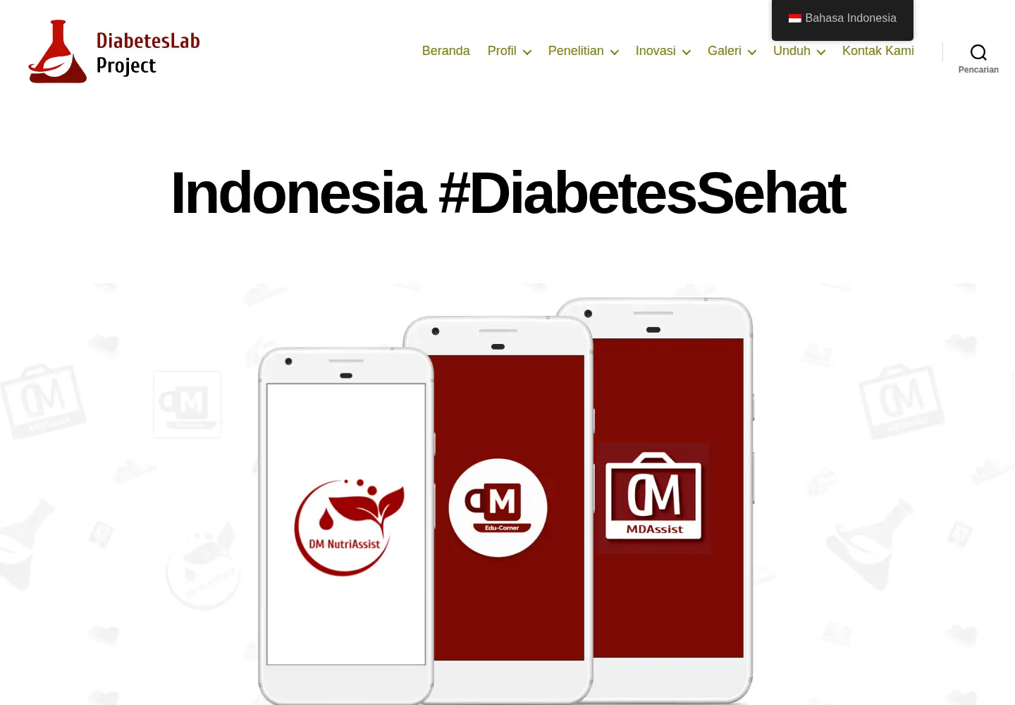 Screenshot of diabeteslab.id