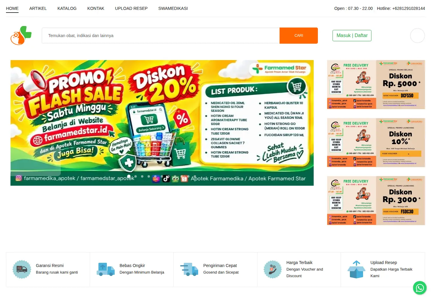 Screenshot of farmamedika.id