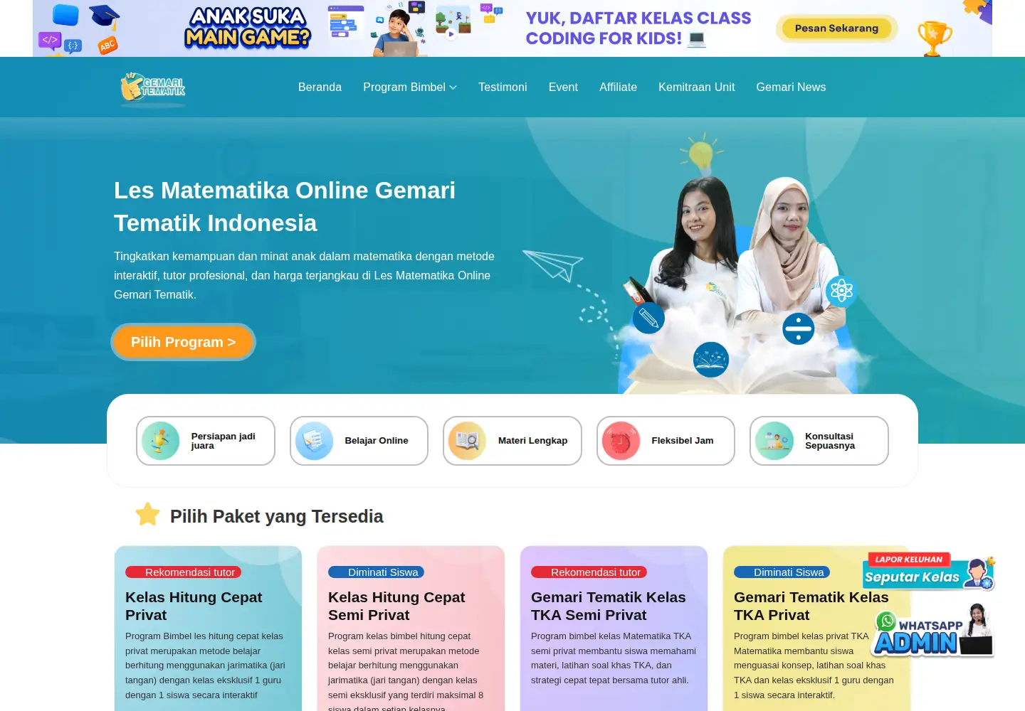 Captured homepage of gemaritematik.id in the current scan