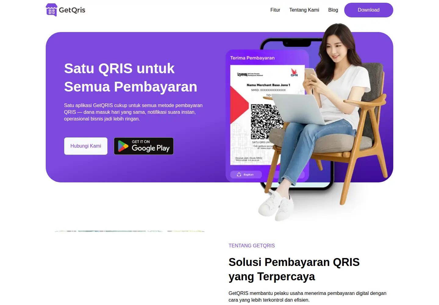 Screenshot of getqris.id