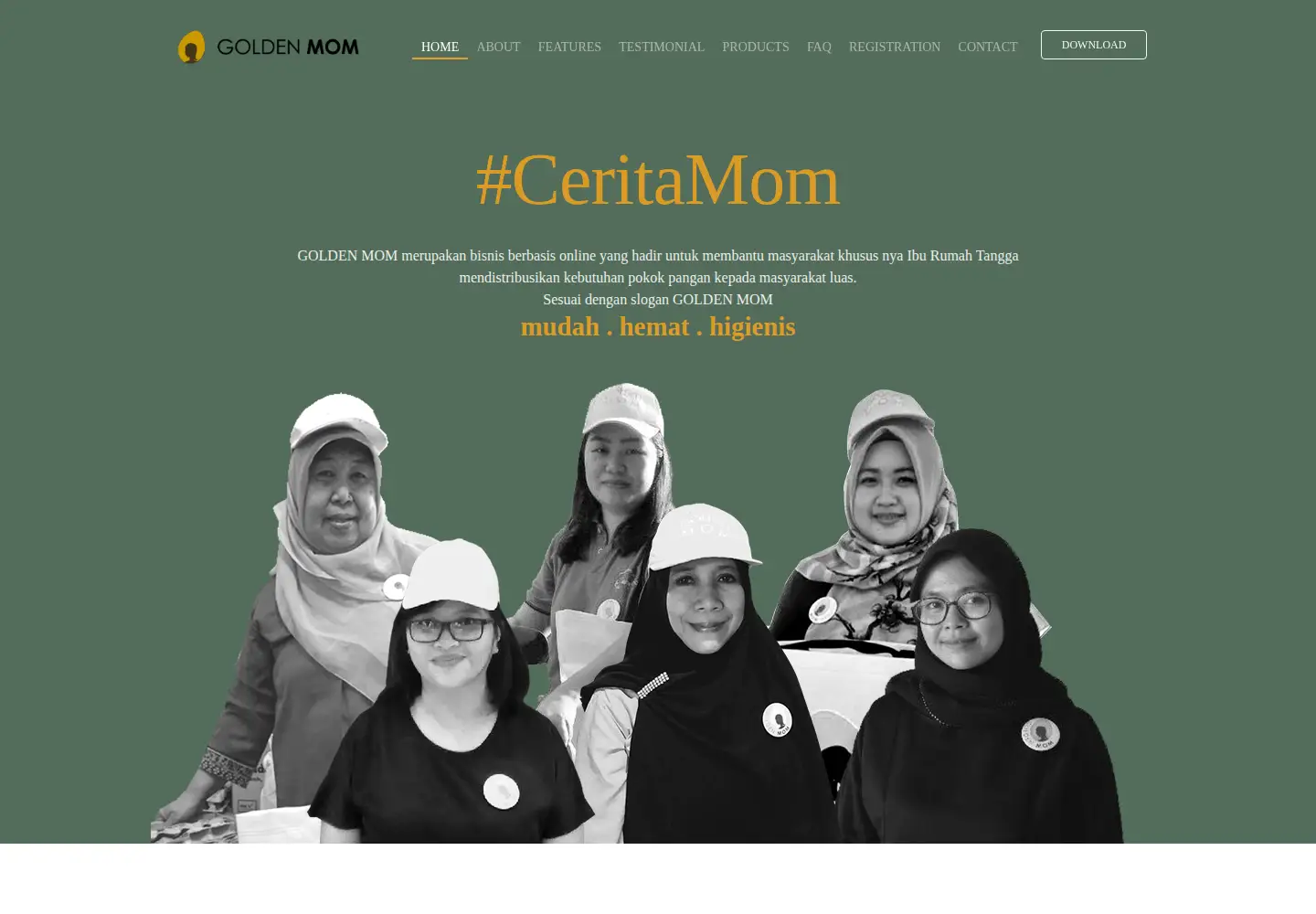 Screenshot of goldenmom.id