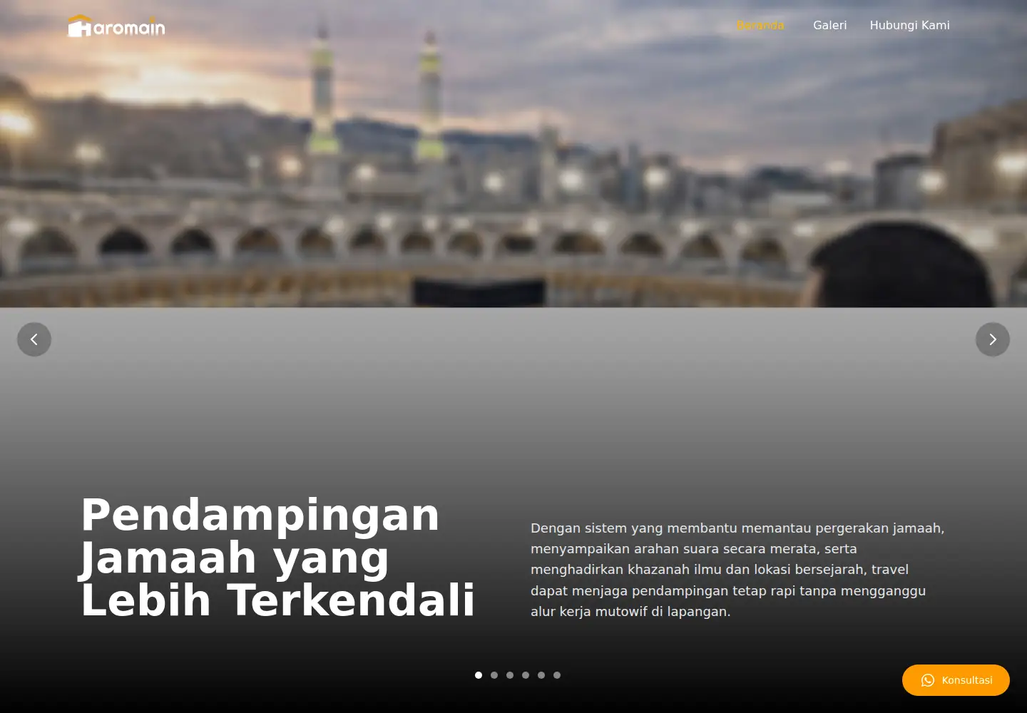 Screenshot of haromain.id