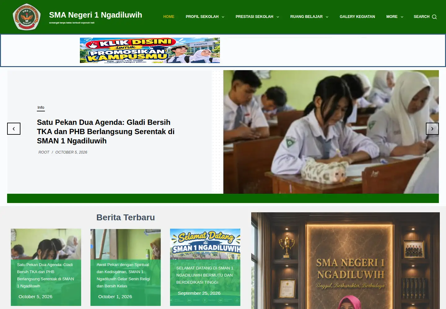 Captured homepage of sman1ngadiluwih.sch.id in the current scan