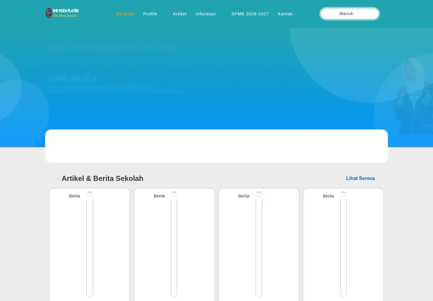 Captured homepage of smkmuha2playen.sch.id in the current scan