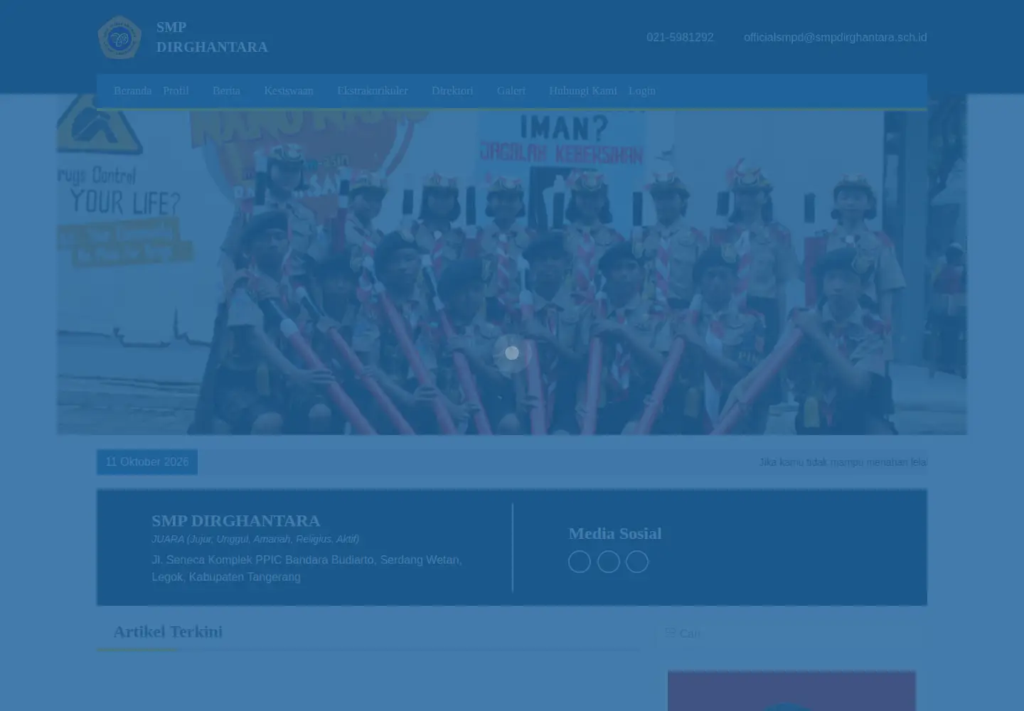 Screenshot of smpdirghantara.sch.id