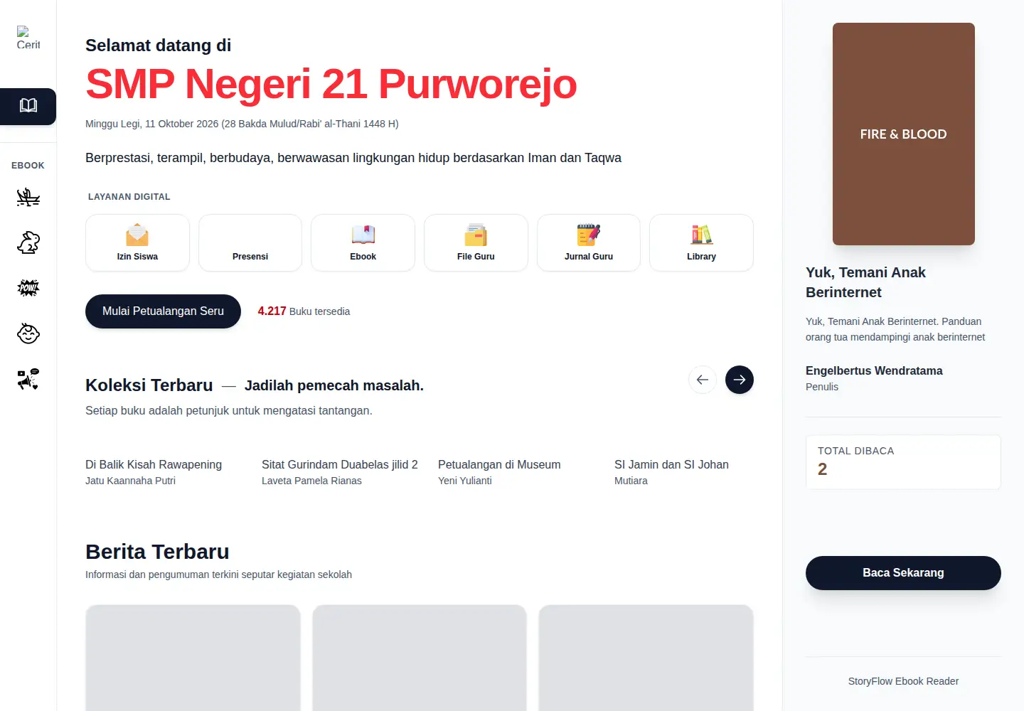 Screenshot of smpn21purworejo.sch.id