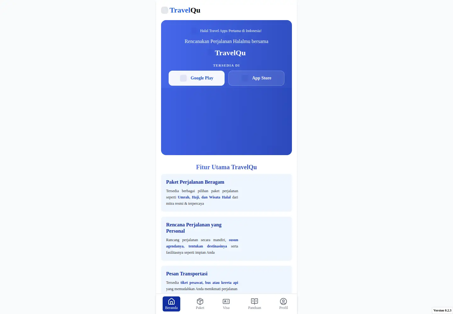 Screenshot of travelqu.id