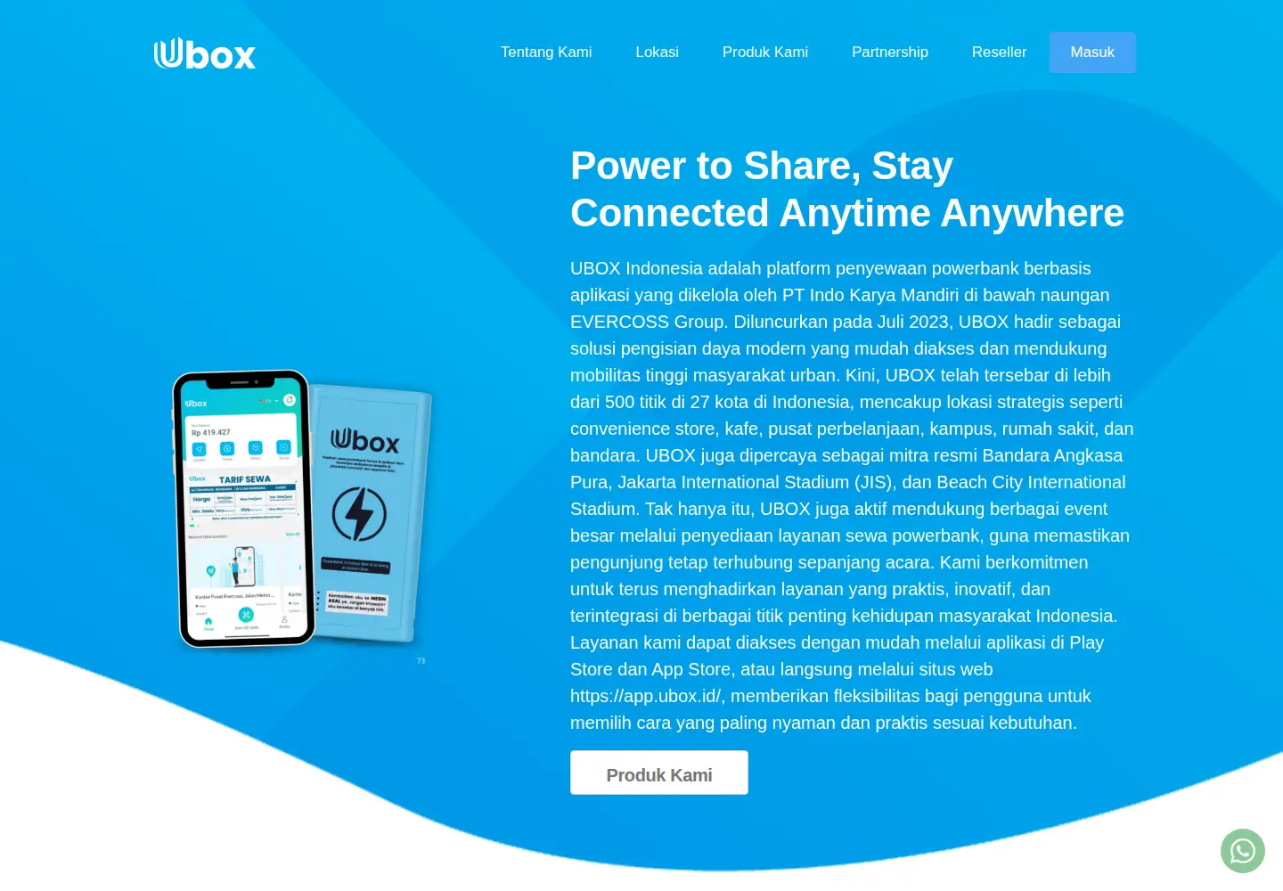 Captured homepage of ubox.id in the current scan