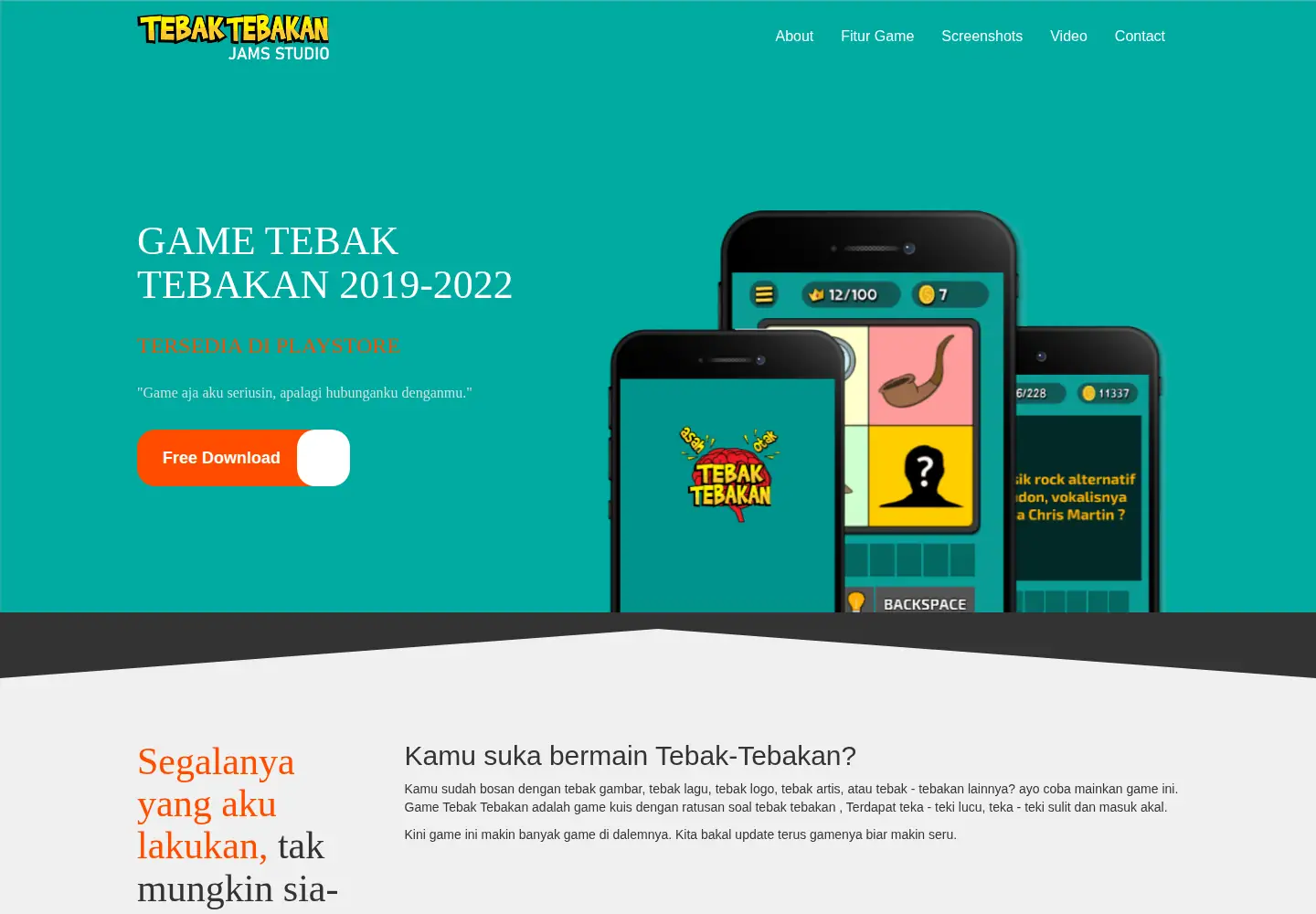 Captured homepage of jamsstudiodev.web.id in the current scan