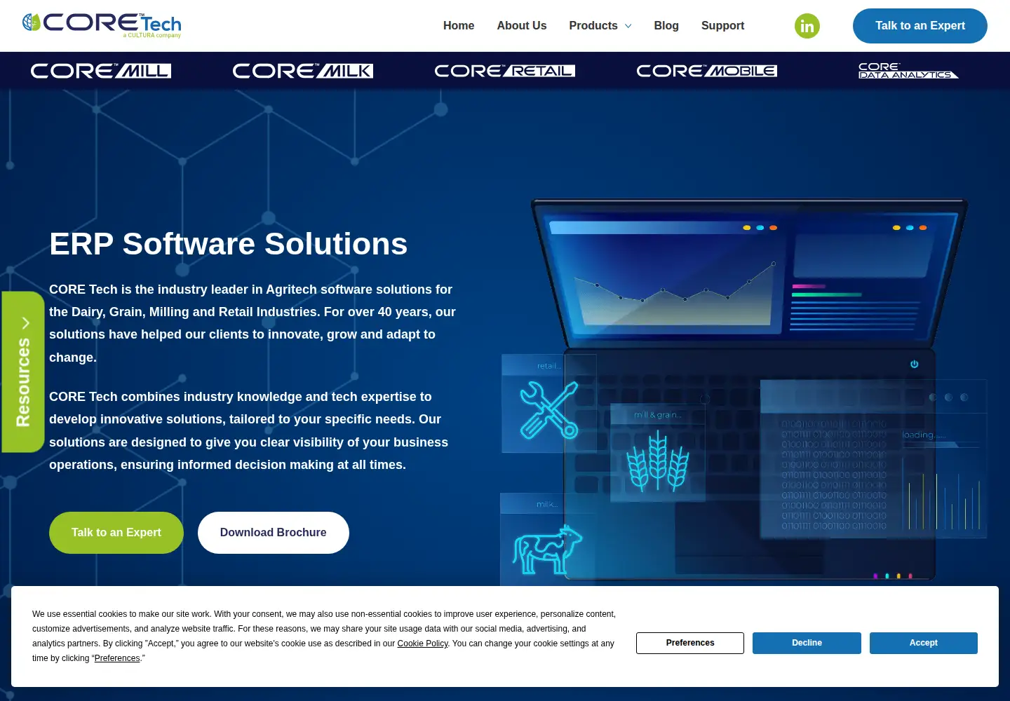 Screenshot of coresoftware.ie