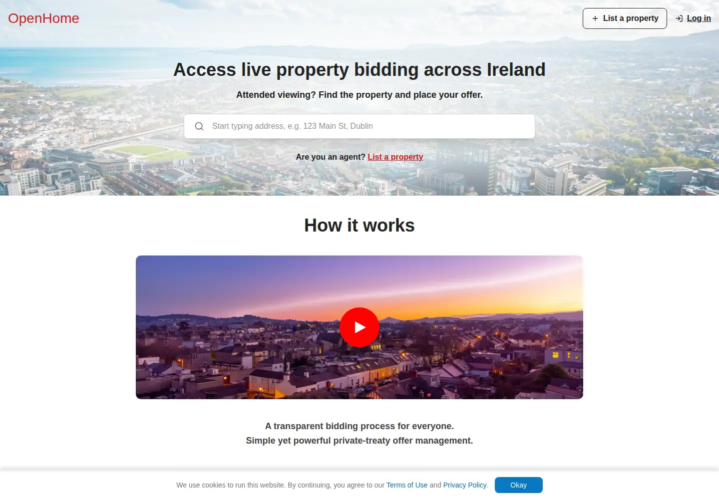 Screenshot of openhome.ie