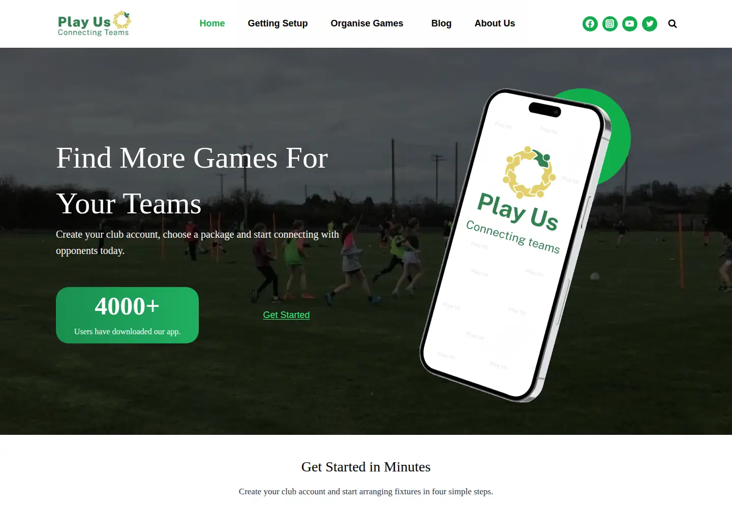 Screenshot of playus.ie
