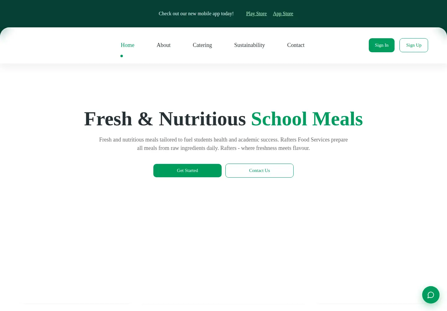 Screenshot of raftersfoodservices.ie