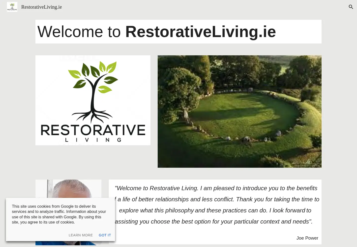Screenshot of restorativeliving.ie