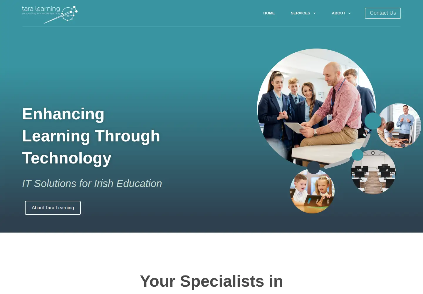 Screenshot of taralearning.ie