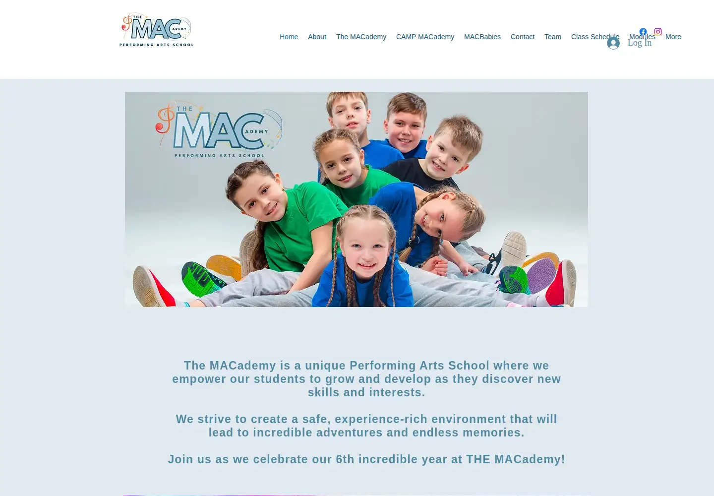 Captured homepage of themacademy.ie in the current scan