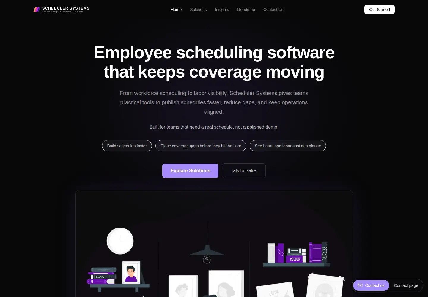 Screenshot of scheduler-systems.co.il