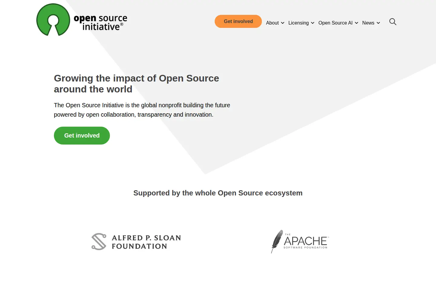 Screenshot of opensource.org
