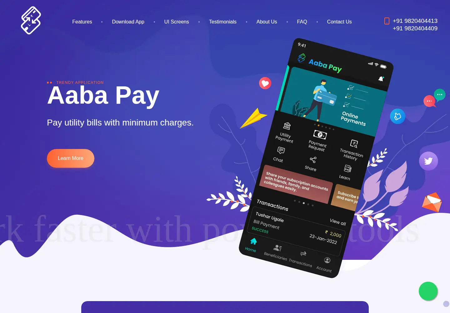 Captured homepage of aabapay.in in the current scan