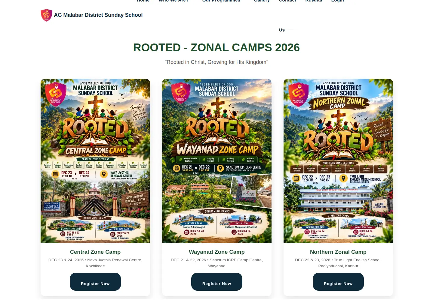 Screenshot of agmalabarsundayschool.in