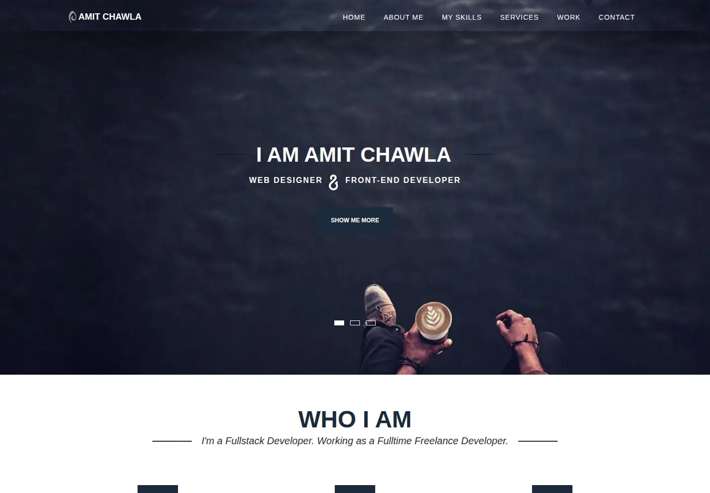 Screenshot of amitchawla.in