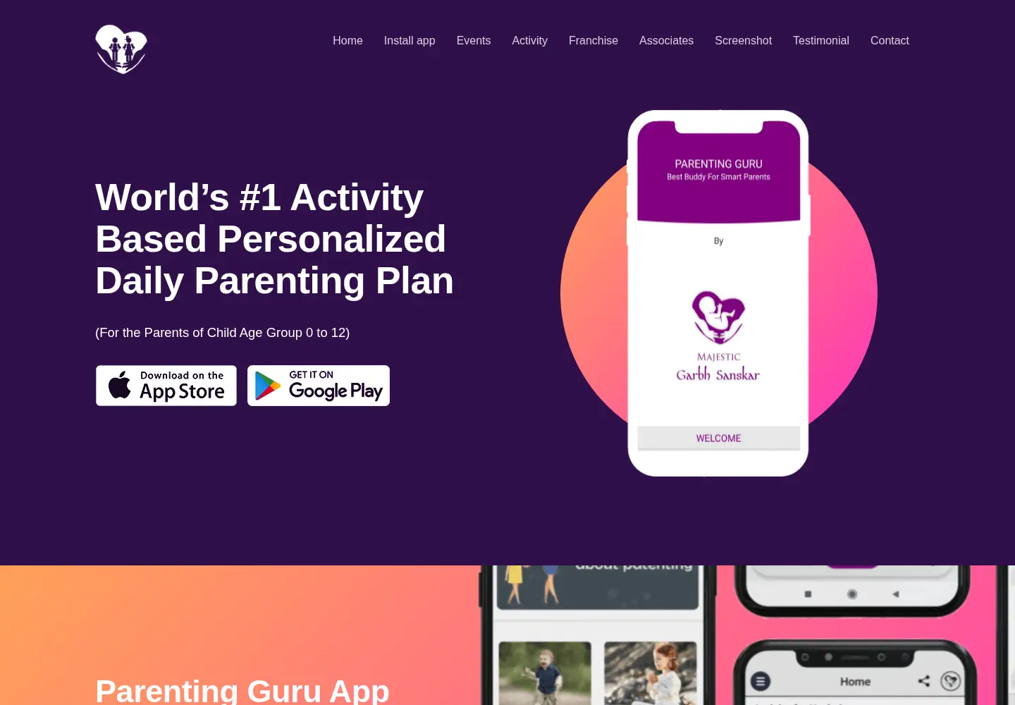 Screenshot of parentingguru.co.in