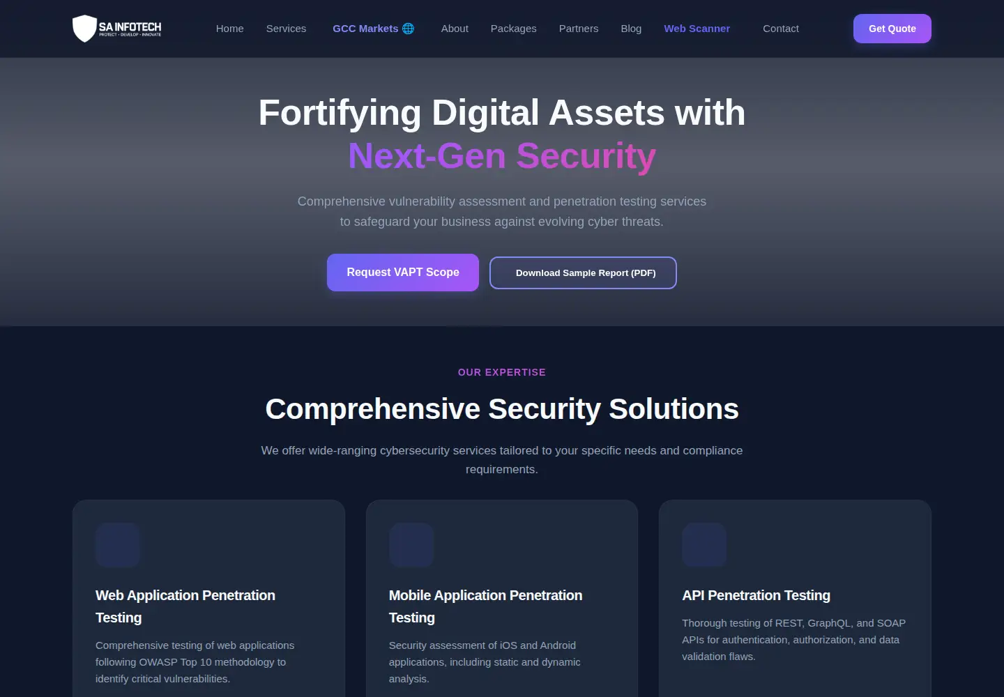 Screenshot of sainfotech.co.in