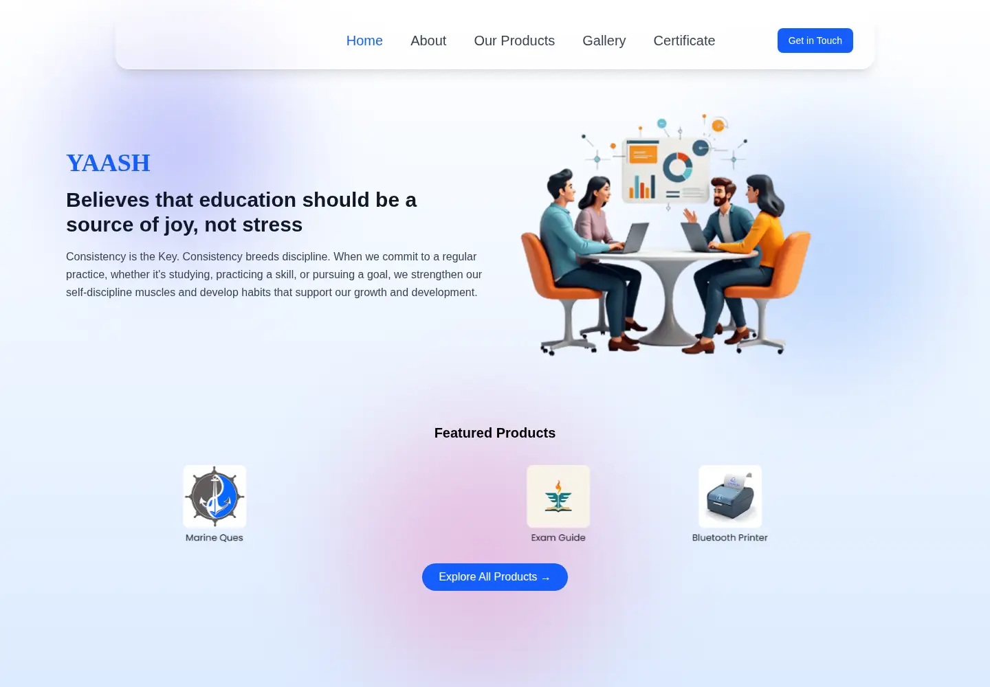 Screenshot of yaash.co.in
