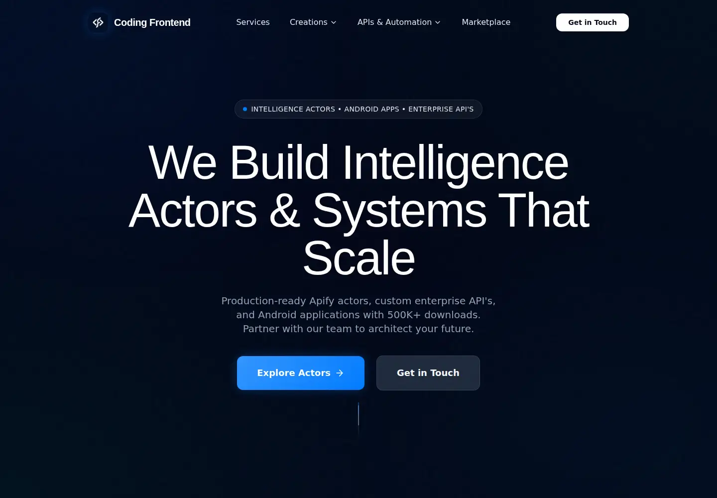 Captured homepage of codingfrontend.in in the current scan