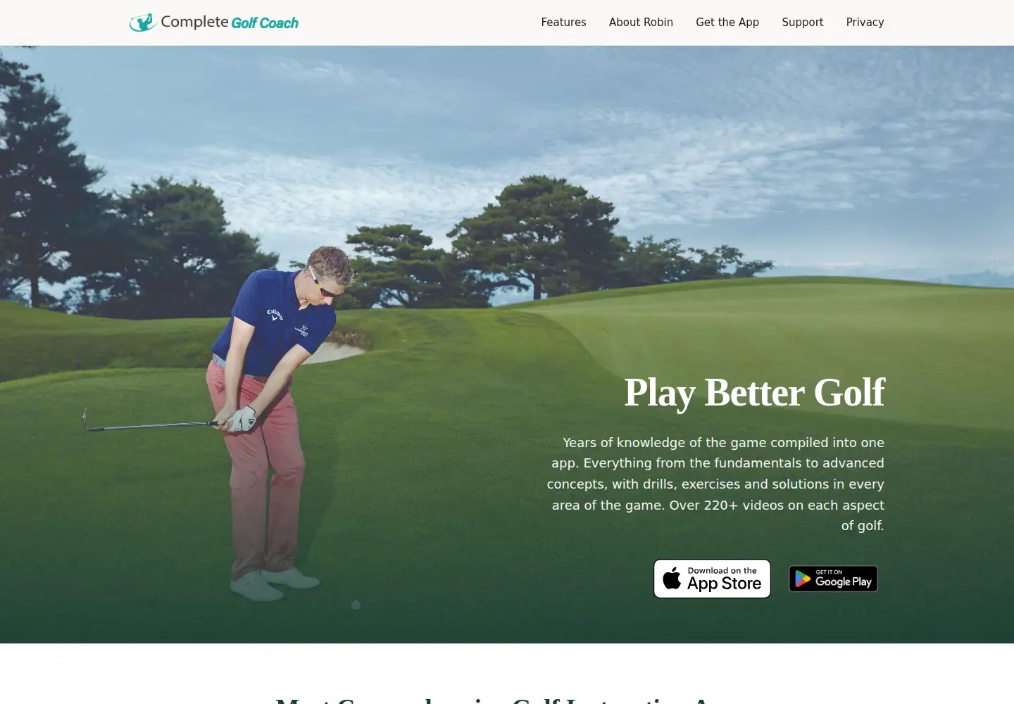 Screenshot of completegolfcoach.in