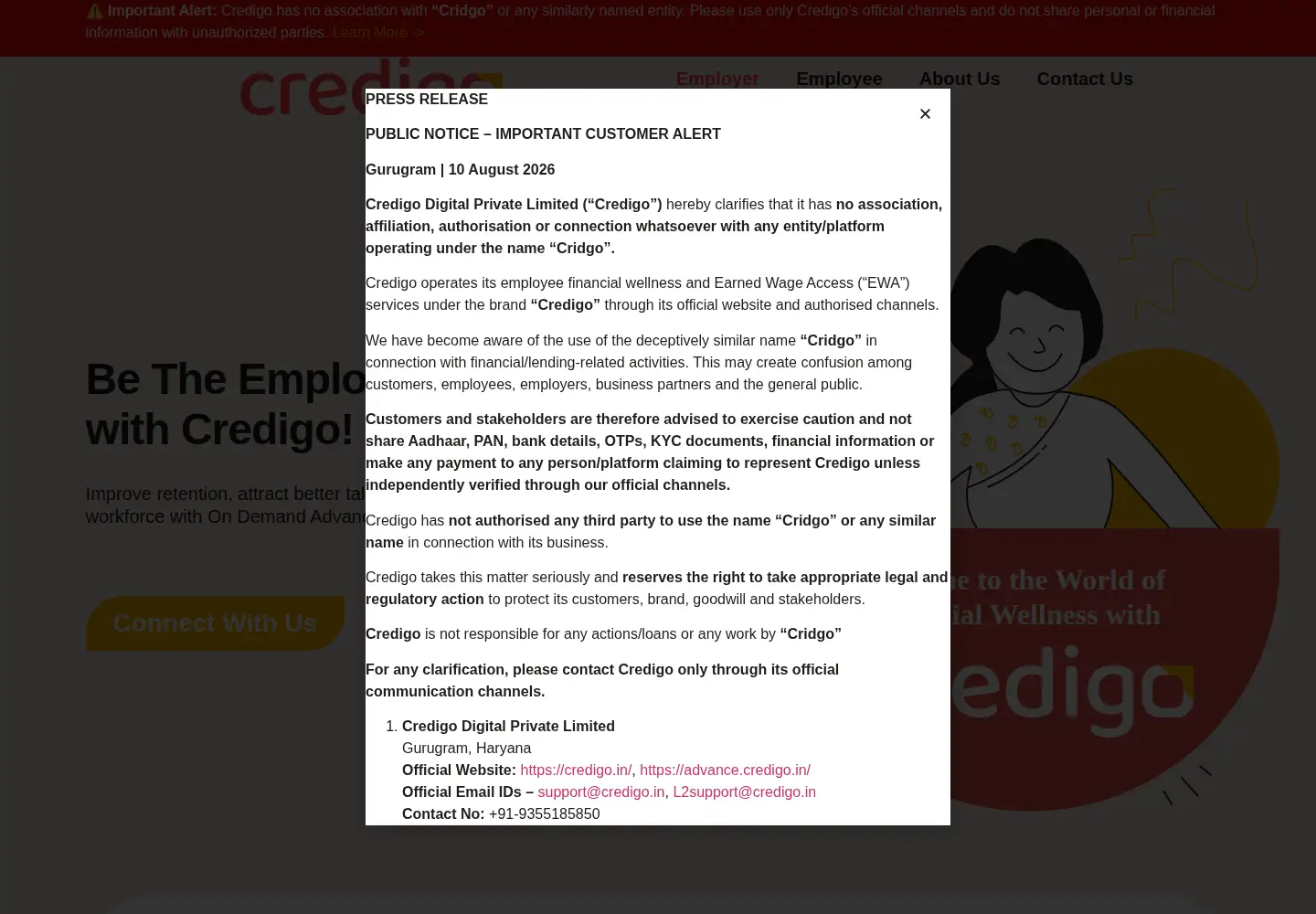 Screenshot of credigo.in