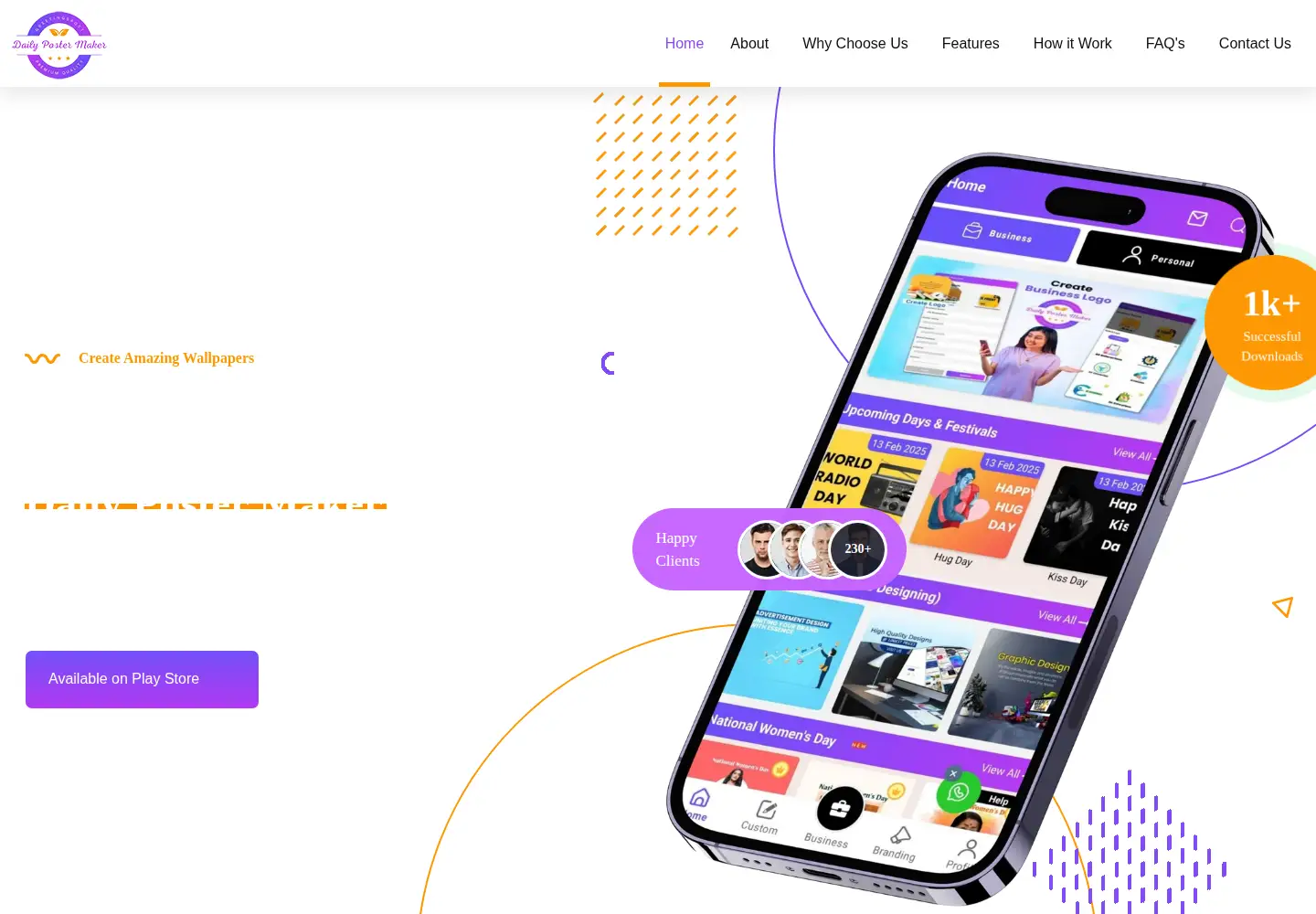 Screenshot of dailypostermaker.in