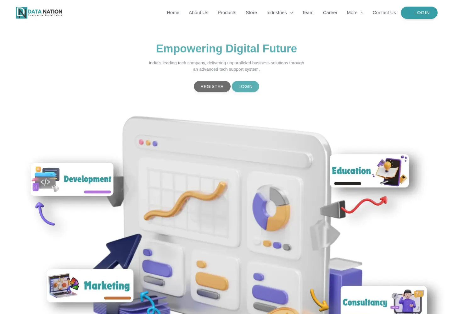Captured homepage of datanation.in in the current scan
