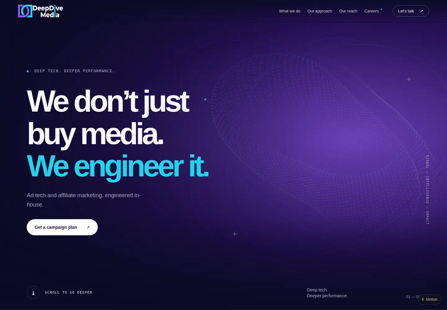 Screenshot of deepdivemedia.in