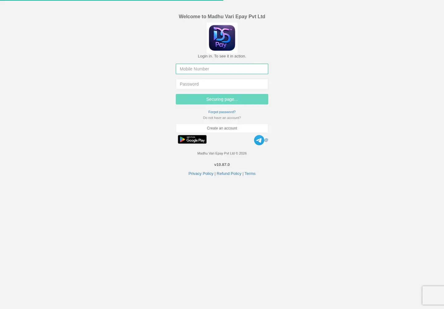 Screenshot of dspay.in