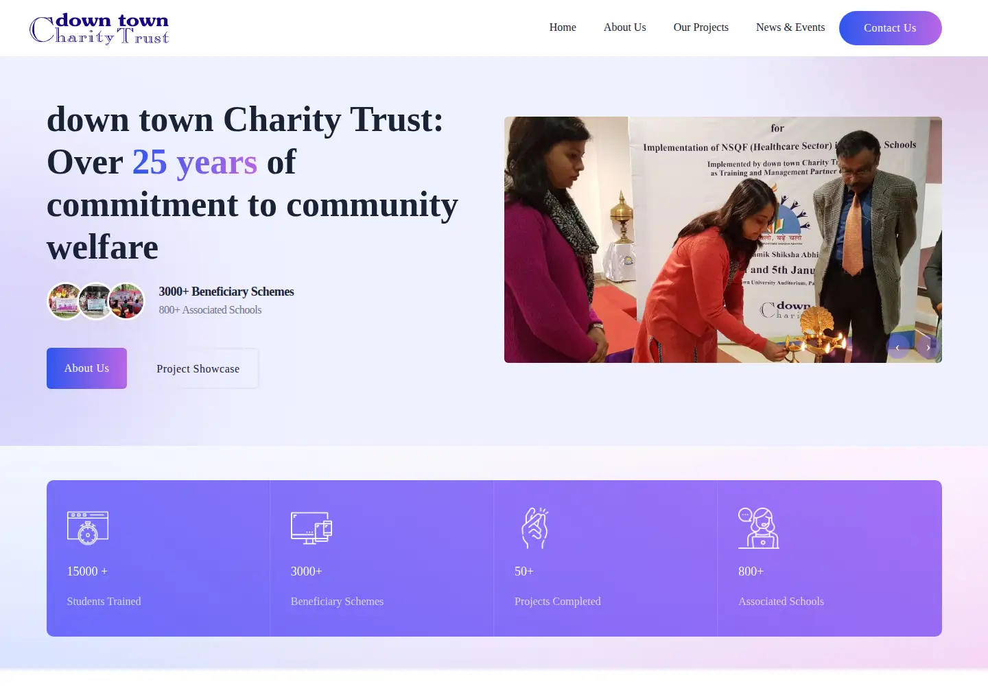 Captured homepage of dtct.in in the current scan