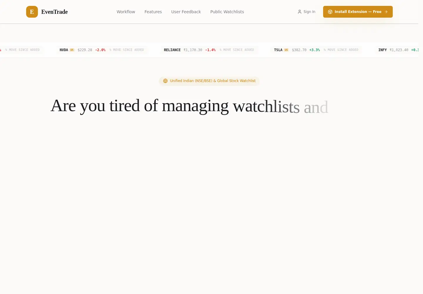 Screenshot of eventrade.in