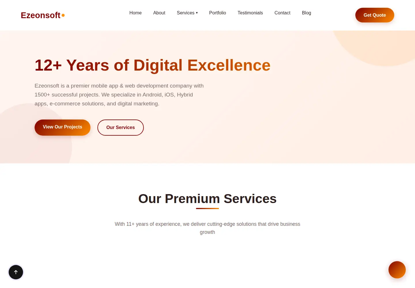 Screenshot of ezeonsoft.in