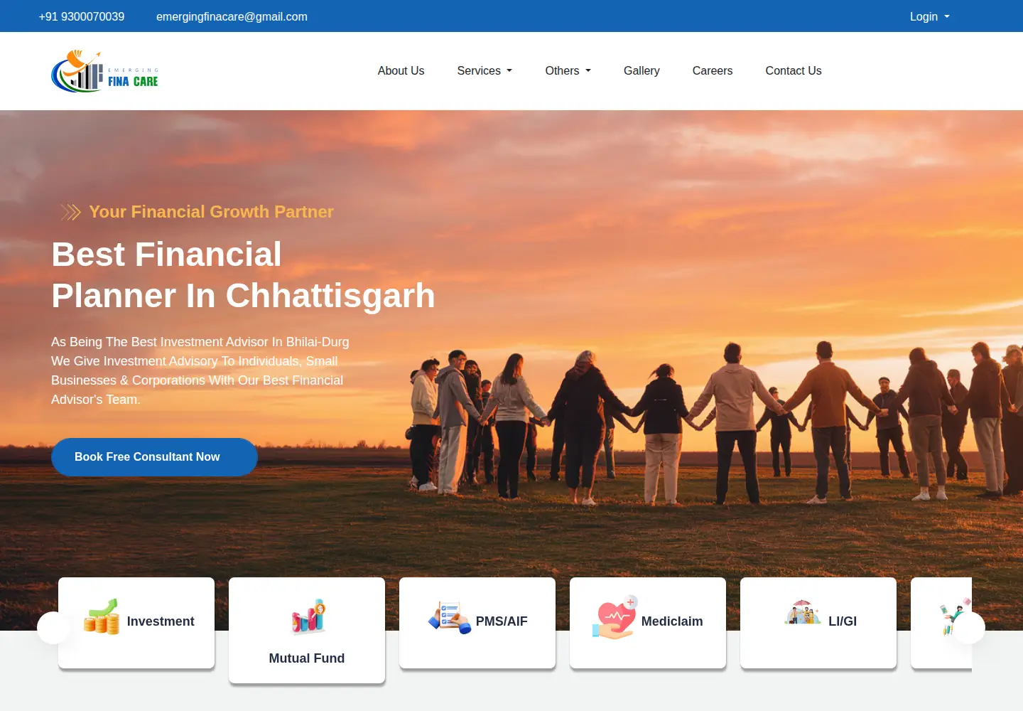 Screenshot of finacare.in
