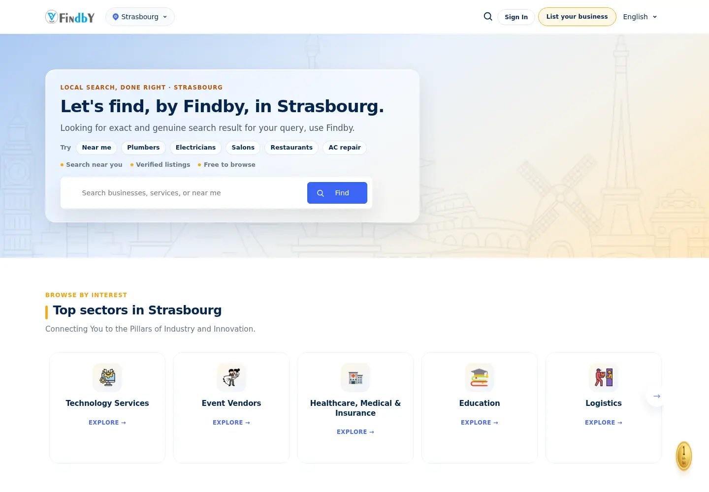 Captured homepage of findby.in in the current scan