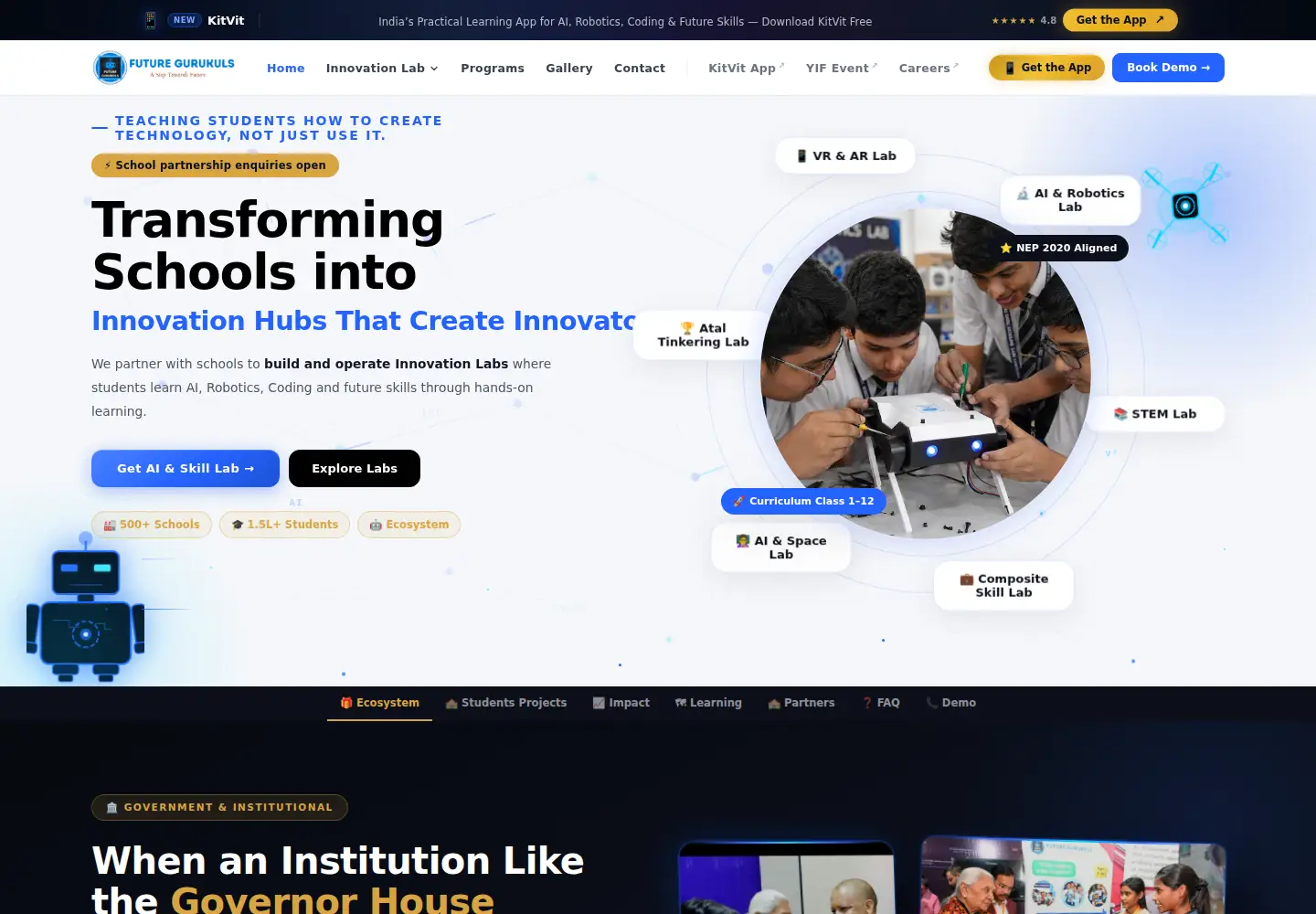 Screenshot of futuregurukuls.in