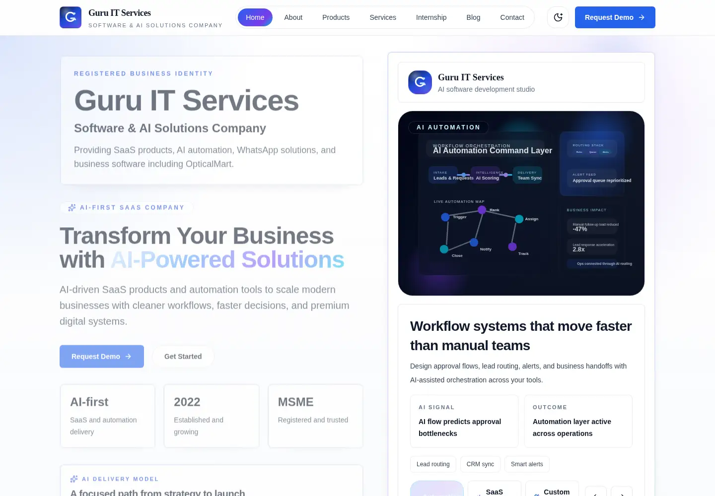 Screenshot of guruitai.in