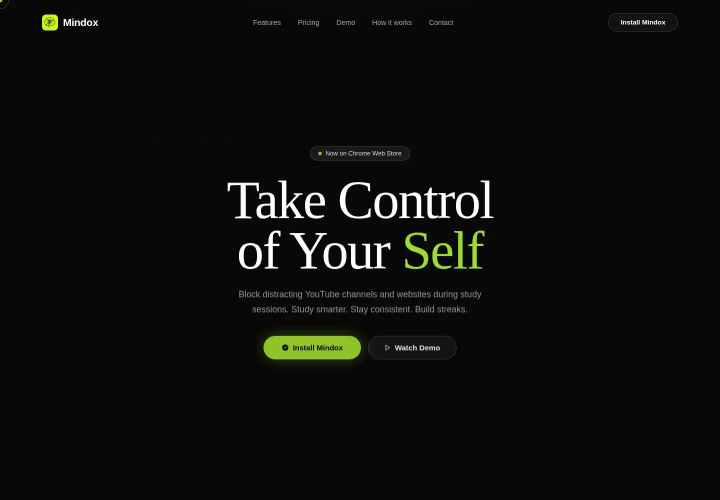 Captured homepage of mindox.in in the current scan