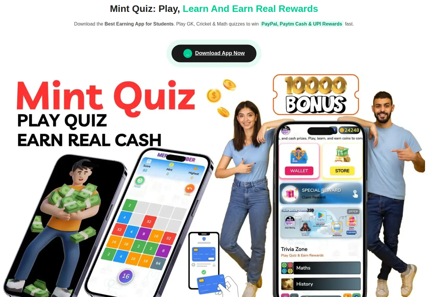 Screenshot of mintquiz.in