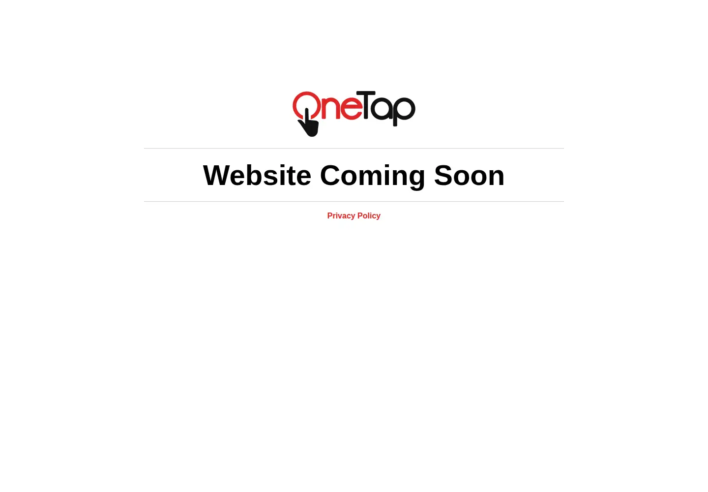 Captured homepage of onetap.in in the current scan