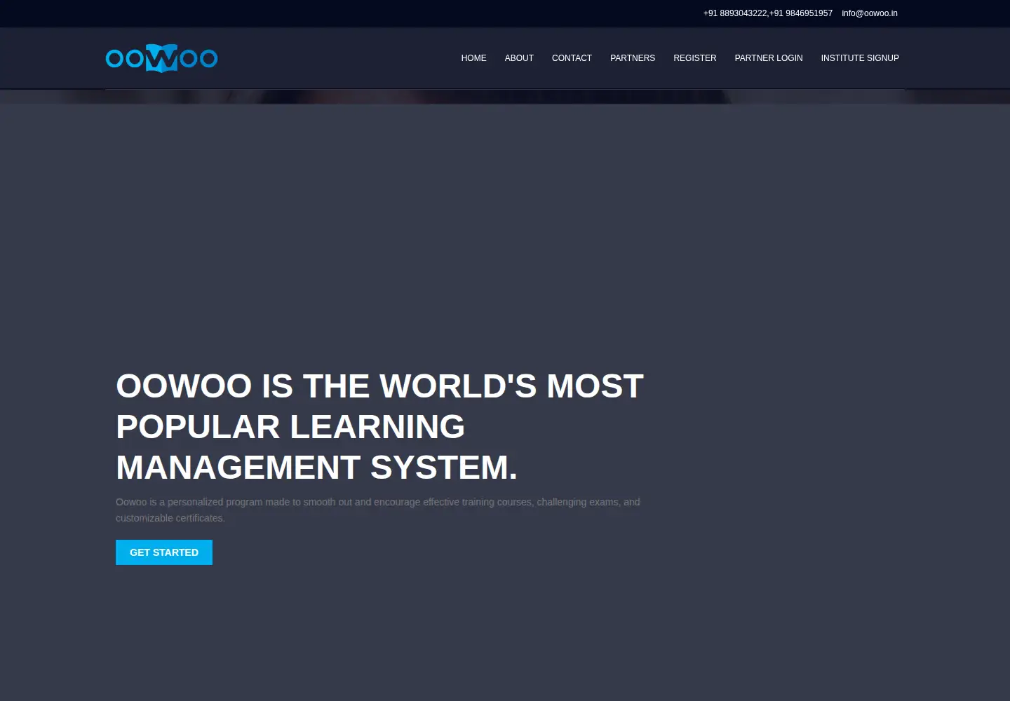 Captured homepage of oowoo.in in the current scan